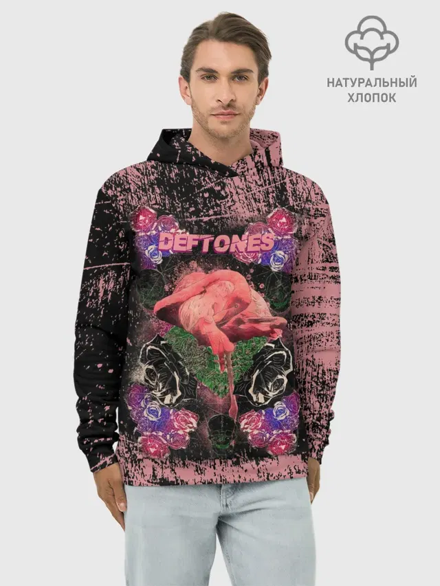 Худи мужской базовый хлопок с принтом «Deftones»