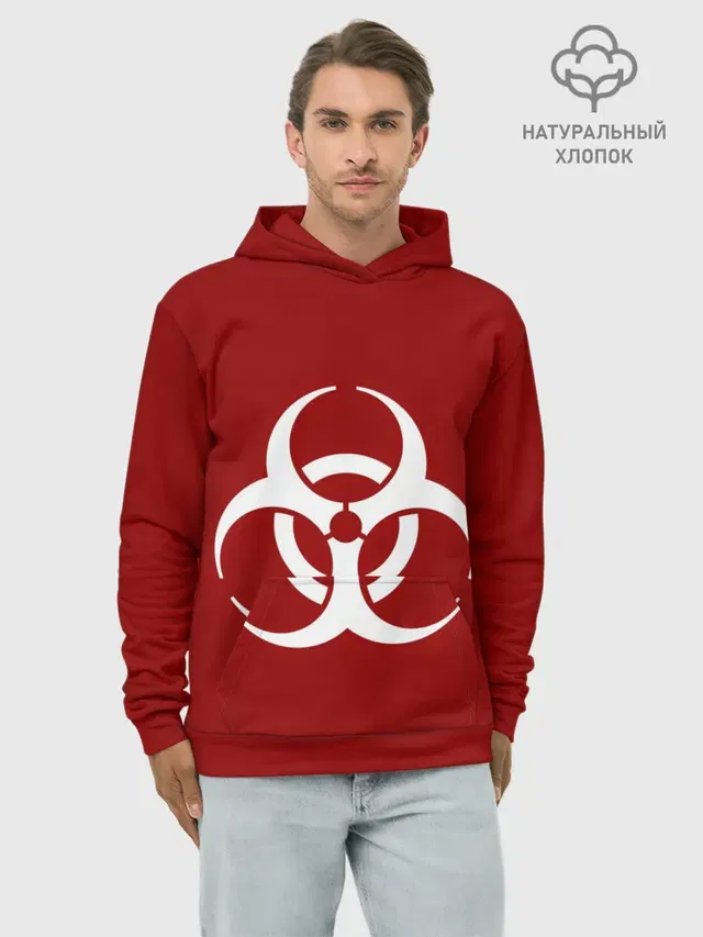 Худи мужской базовый хлопок с принтом «Разные игры — Plague Inc»