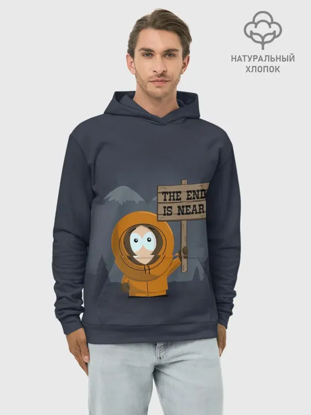 Худи мужской базовый хлопок с принтом «Kenny»