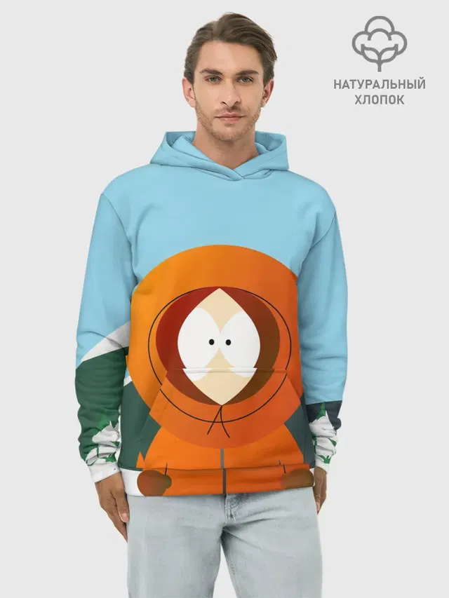 Худи мужской базовый хлопок с принтом «KENNY»