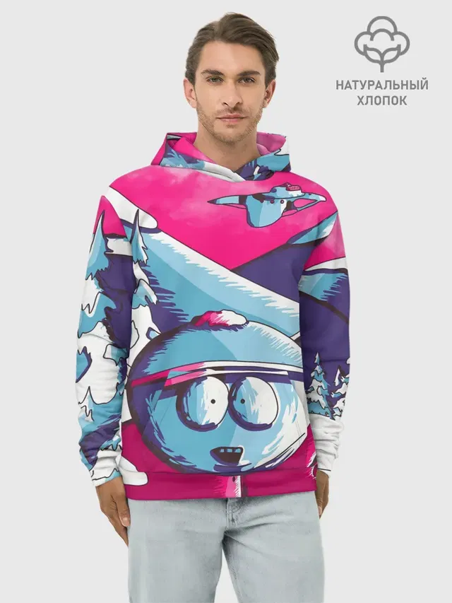 Худи мужской базовый хлопок с принтом «CARTMAN»