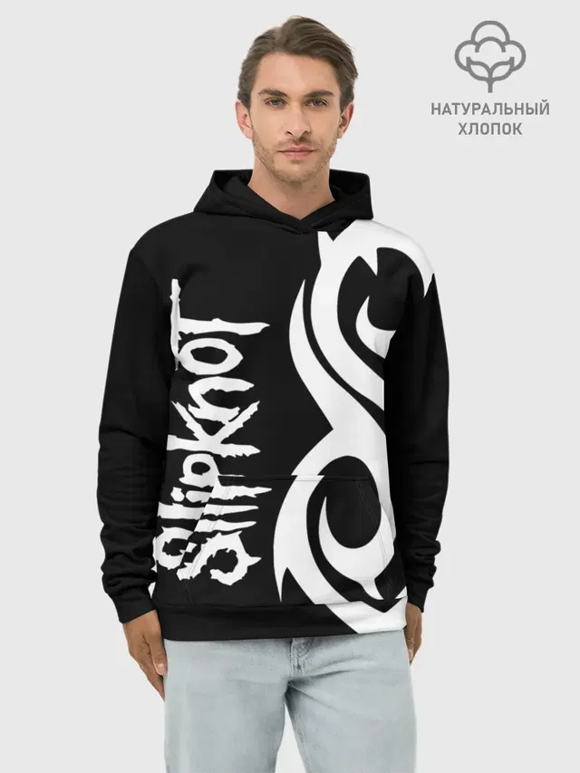 Худи мужской базовый хлопок с принтом «Slipknot»