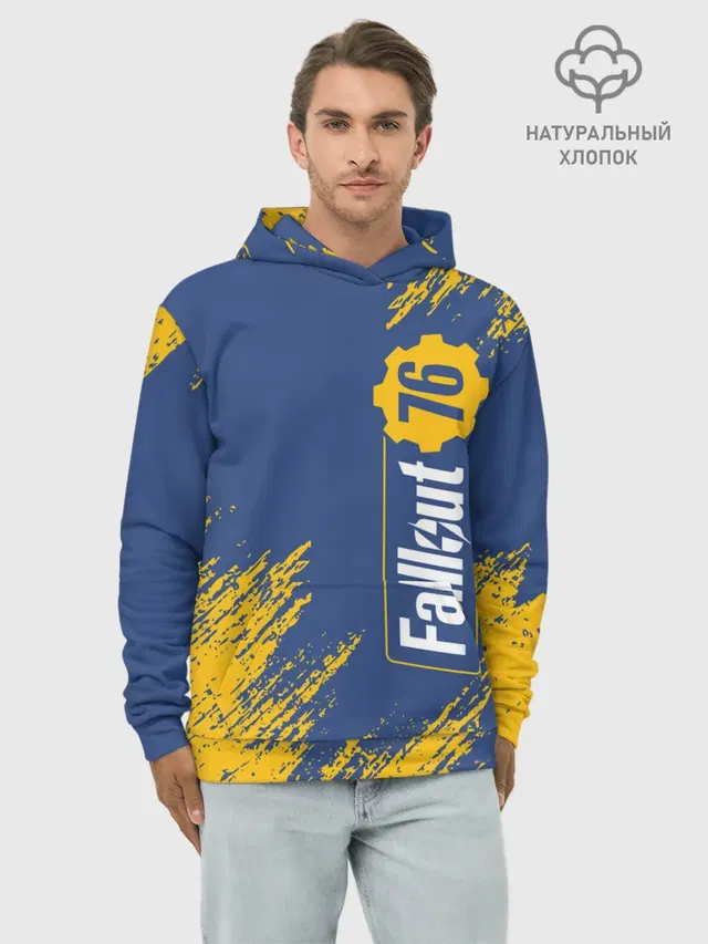 Худи мужской базовый хлопок с принтом «Fallout 76»