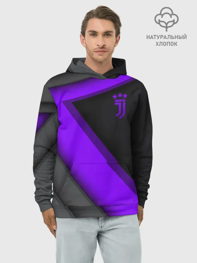 Худи мужской базовый хлопок с принтом «Ювентус — Juventus F.C.»