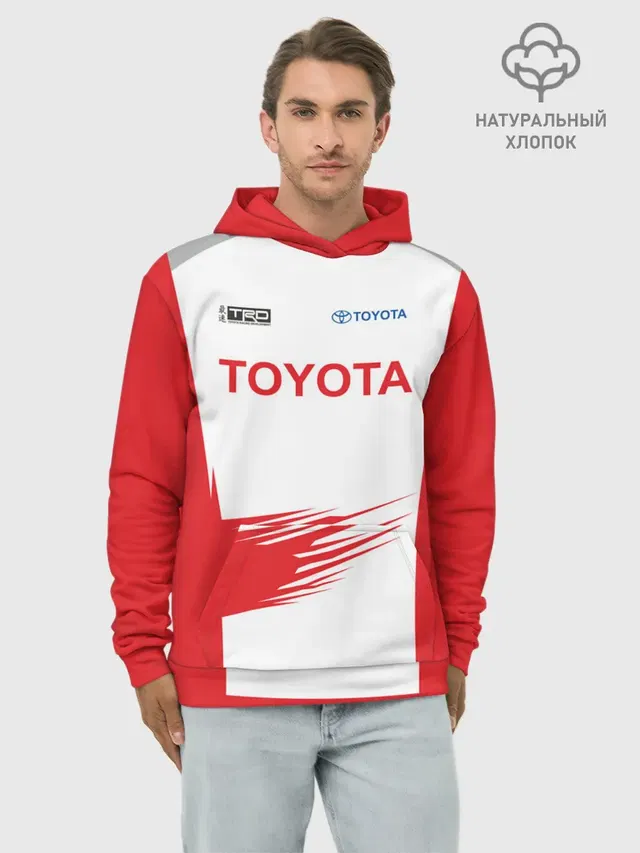 Худи мужской базовый хлопок с принтом «Тойота — Toyota Driver»