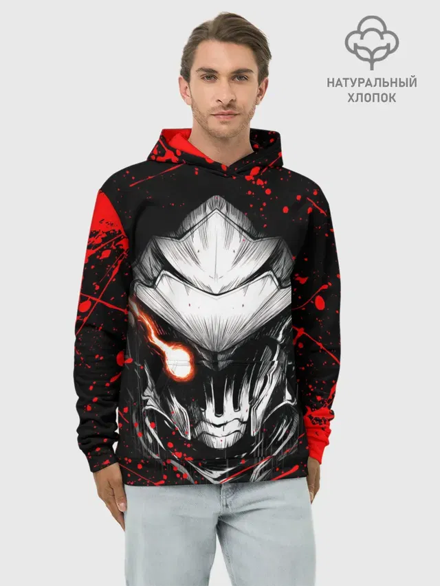 Худи мужской базовый хлопок с принтом «Goblin Slayer»
