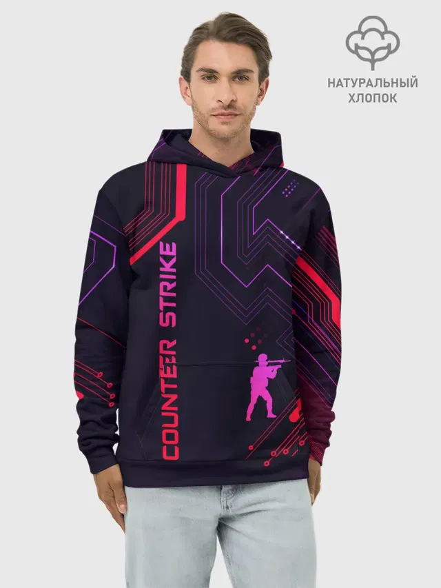 Худи мужской базовый хлопок с принтом «Counter-Strike — CS:GO»