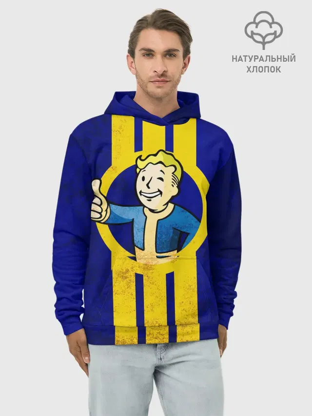 Худи мужской базовый хлопок с принтом «Fallout 4»
