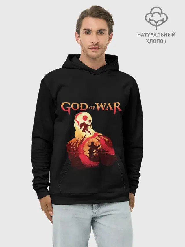 Худи мужской базовый хлопок с принтом «God of War series»