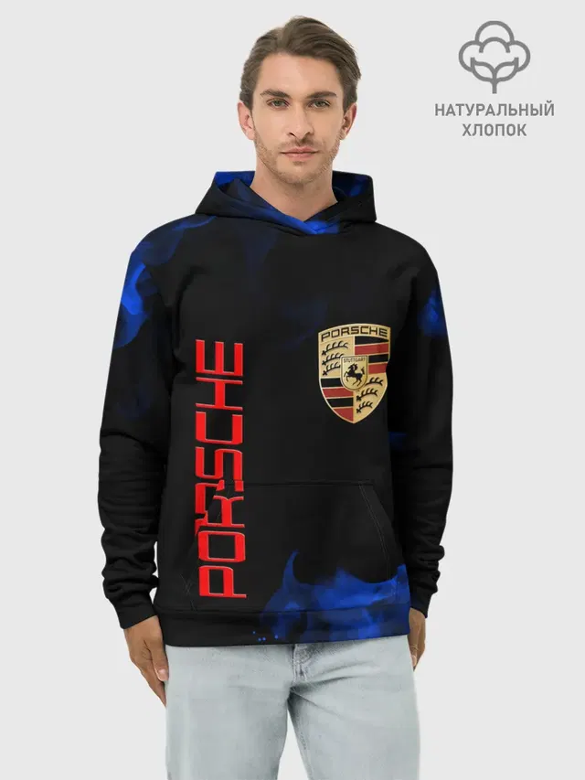 Худи мужской базовый хлопок с принтом «Porsche AG»