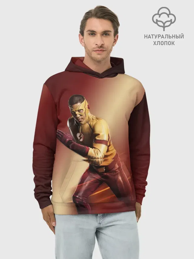 Худи мужской базовый хлопок с принтом «Флэш — Wally West»