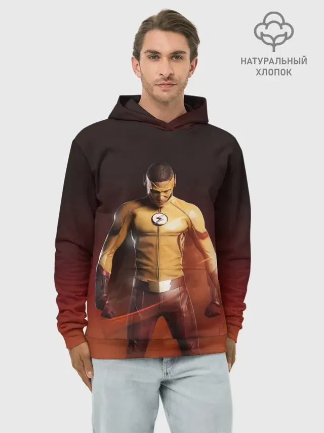 Худи мужской базовый хлопок с принтом «Флэш — Wally West»