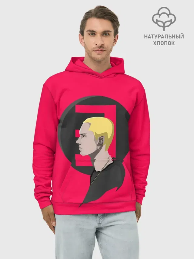 Худи мужской базовый хлопок с принтом «Eminem»