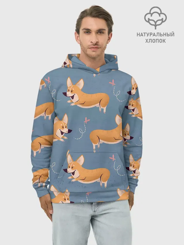 Корги с бабочкой
