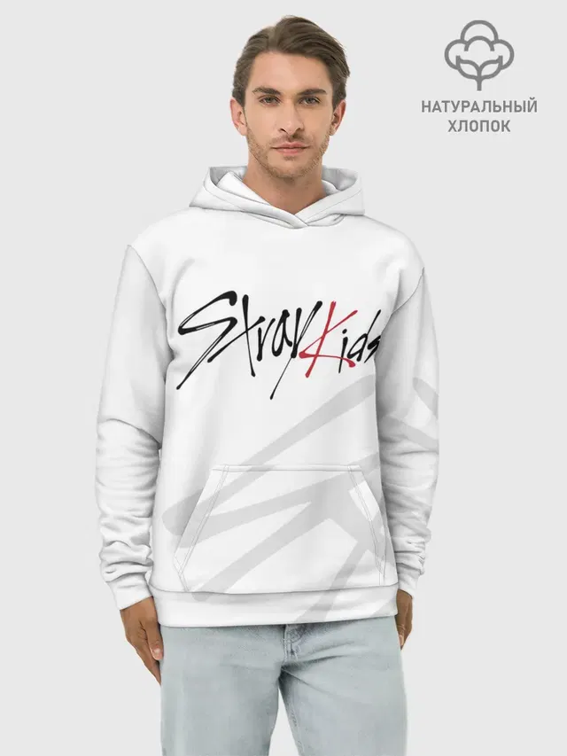 Худи мужской базовый хлопок с принтом «Stray Kids»