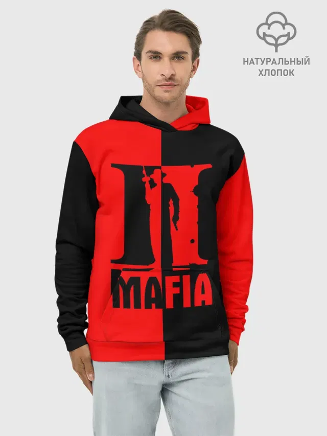 Худи мужской базовый хлопок с принтом «Mafia 2 9»