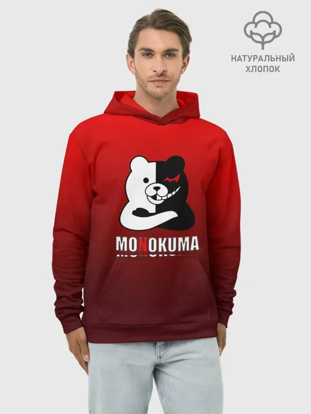 monokuma на красном градиенте