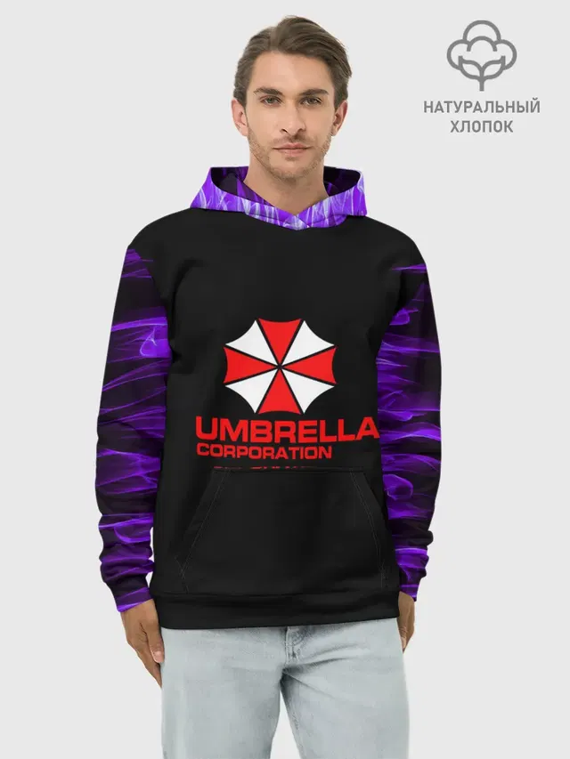 Худи мужской базовый хлопок с принтом «Umbrella logo»