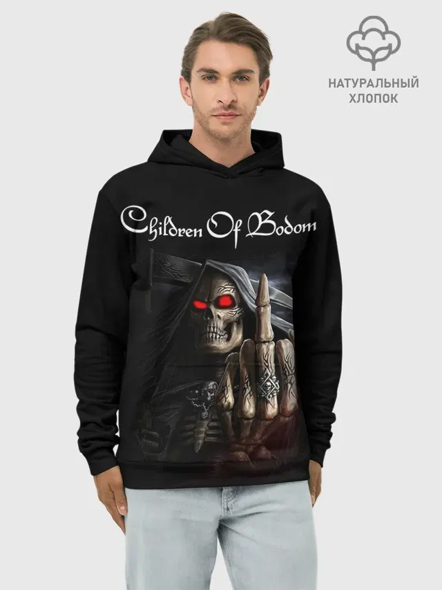 Худи мужской базовый хлопок с принтом «Children of Bodom 9»