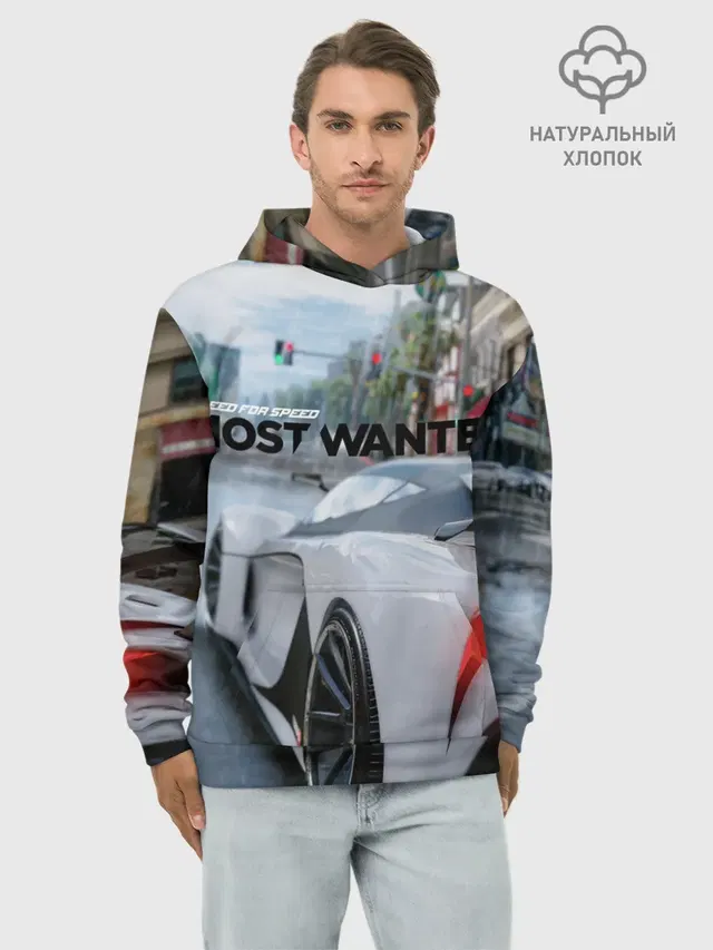 Худи мужской базовый хлопок с принтом «Grotti Visione — NFS Most Wanted»