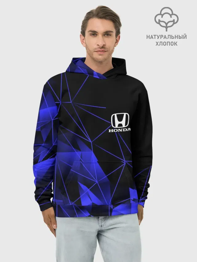 Худи мужской базовый хлопок с принтом «Honda»