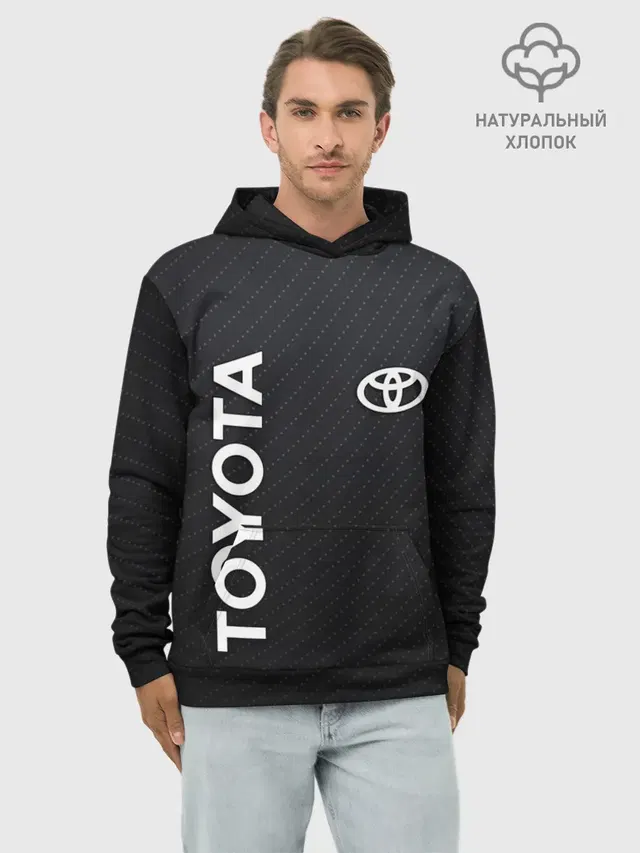 Худи мужской базовый хлопок с принтом «Toyota»