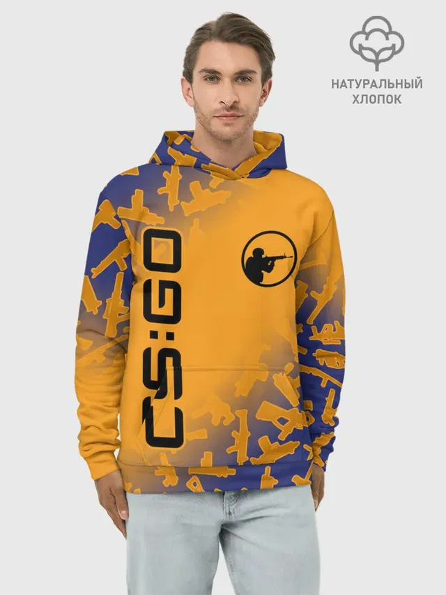 Худи мужской базовый хлопок с принтом «Counter-Strike — CS GO»