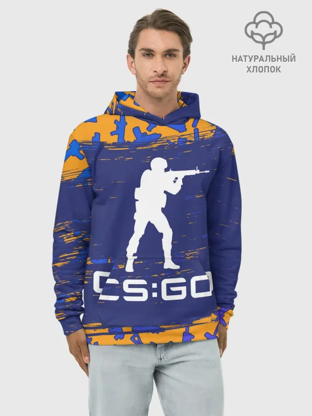 Худи мужской базовый хлопок с принтом «Counter-Strike — CS GO»