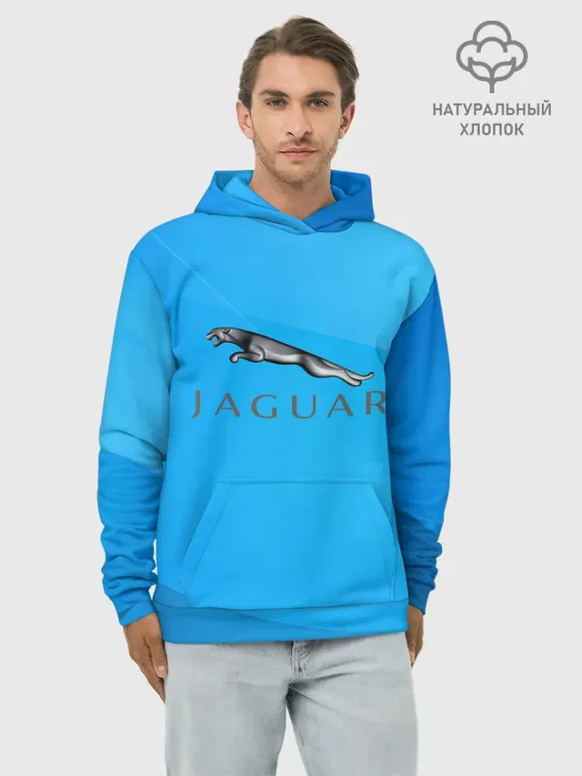 Худи мужской базовый хлопок с принтом «Jaguar»