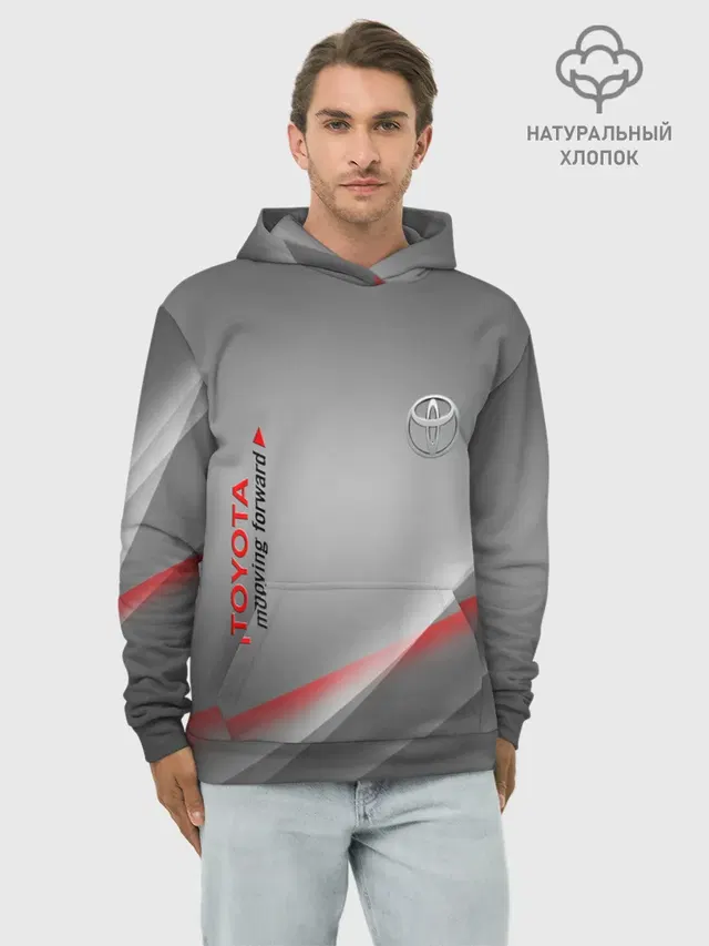 Худи мужской базовый хлопок с принтом «Toyota»