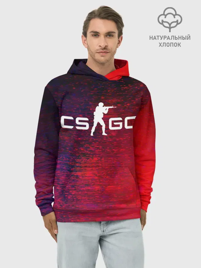 Худи мужской базовый хлопок с принтом «Counter-Strike — CS GO»