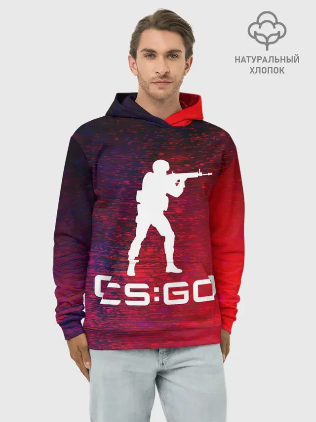 Худи мужской базовый хлопок с принтом «Counter-Strike — CS GO»