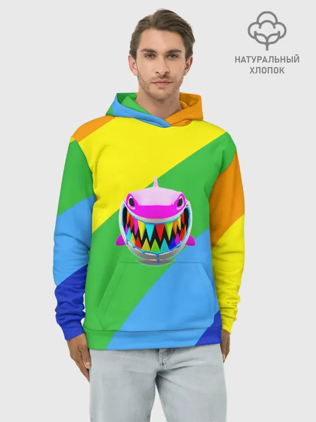 Худи мужской базовый хлопок с принтом «6IX9INE»