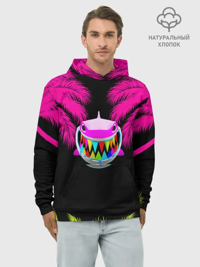 Худи мужской базовый хлопок с принтом «6IX9INE»