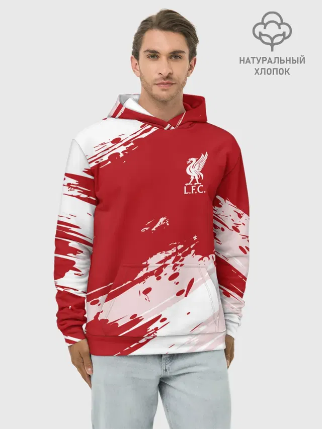 Худи мужской базовый хлопок с принтом «Symbol of Liverpool — Liverpool F.C.»
