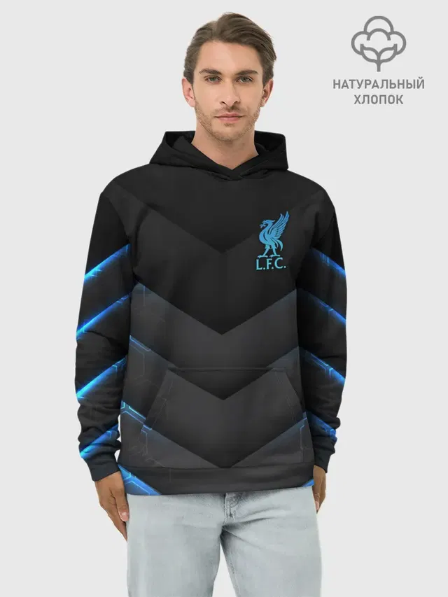 Худи мужской базовый хлопок с принтом «Honeycomb — Liverpool F.C.»