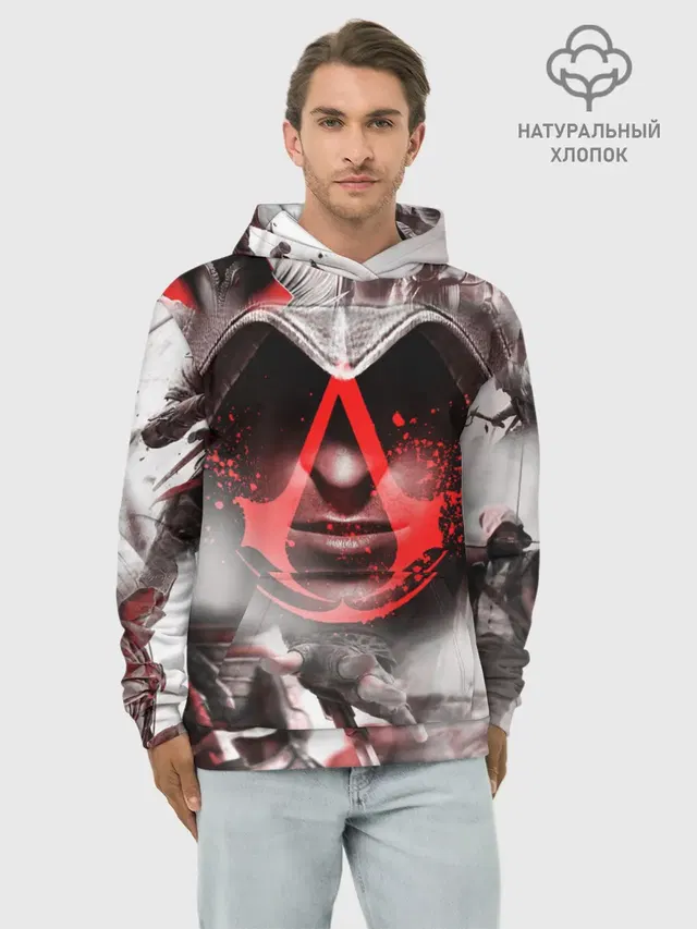 Худи мужской базовый хлопок с принтом «Ezio Auditore da Firenze»