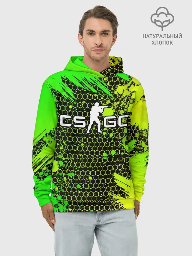 Худи мужской базовый хлопок с принтом «Counter-Strike»