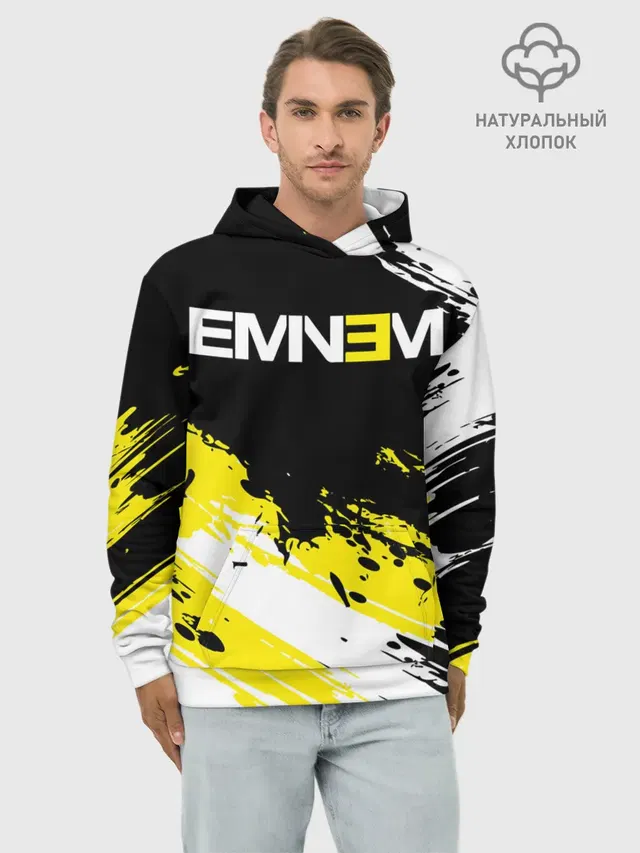 Худи мужской базовый хлопок с принтом «Eminem»