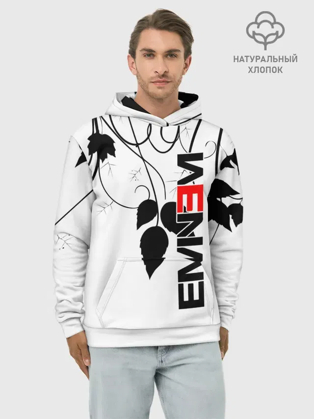 Худи мужской базовый хлопок с принтом «Eminem»
