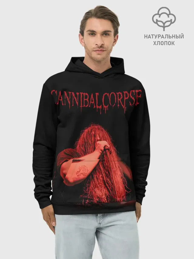 Худи мужской базовый хлопок с принтом «Cannibal Corpse — Cannibal Corpse #6»