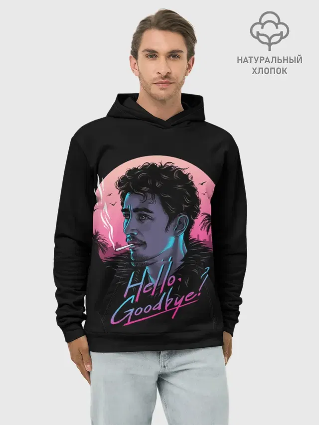 Худи мужской базовый хлопок с принтом «Robert Sheehan — Академия Амбрелла»