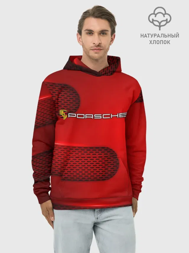 Худи мужской базовый хлопок с принтом «mesh texture»