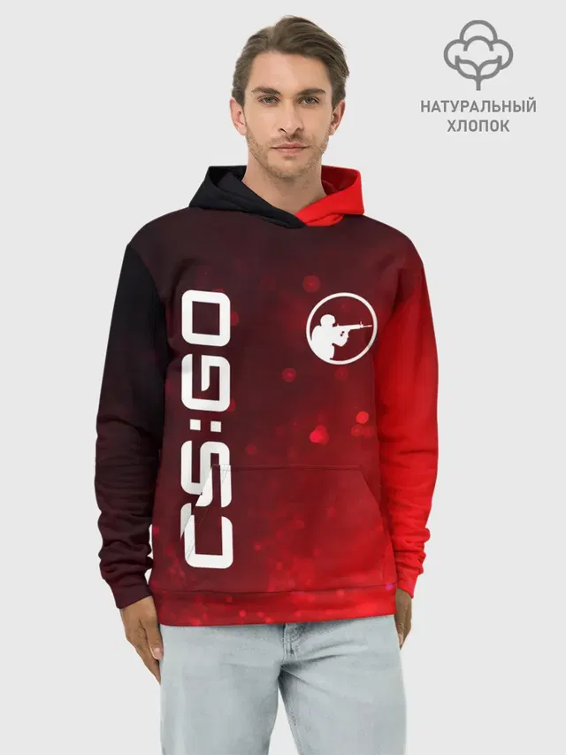 Худи мужской базовый хлопок с принтом «Counter-Strike — CS GO»