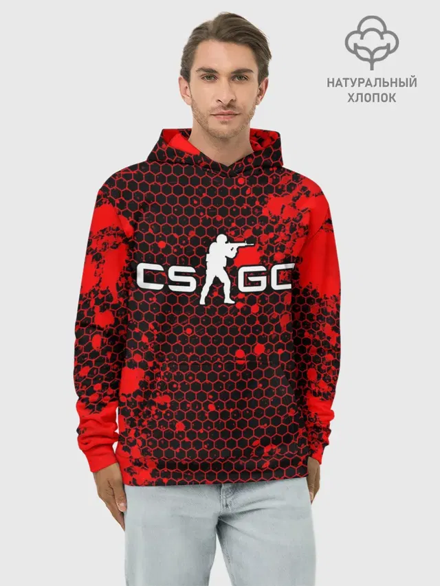 Худи мужской базовый хлопок с принтом «Counter-Strike»