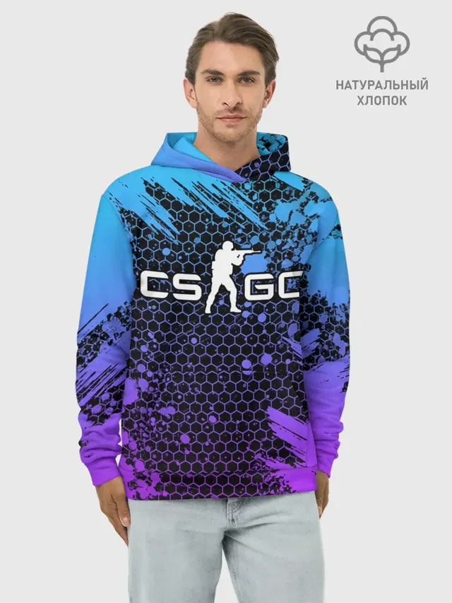 Худи мужской базовый хлопок с принтом «Counter-Strike»