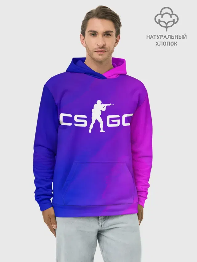 Худи мужской базовый хлопок с принтом «Counter-Strike — CS GO»