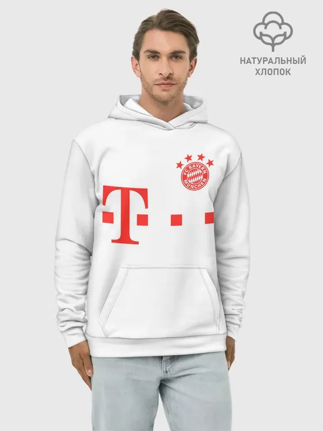 Худи мужской базовый хлопок с принтом «21 — FC Bayern M?nchen 20/21»