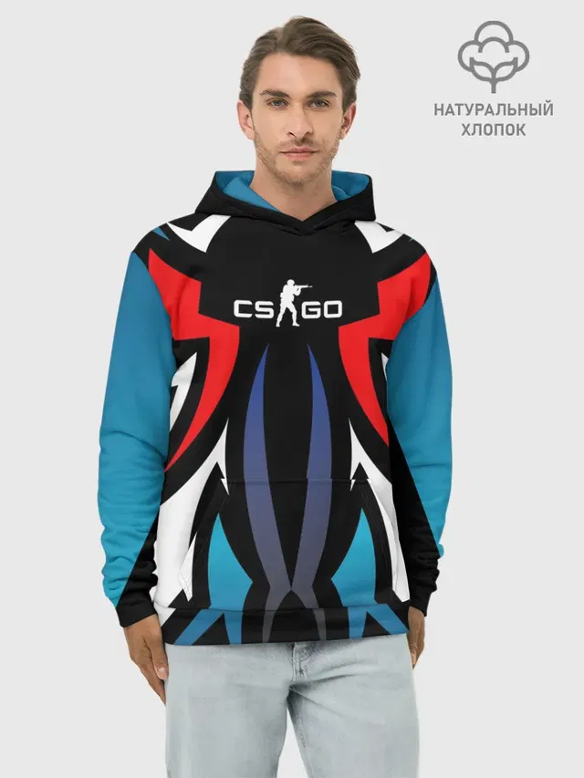 Худи мужской базовый хлопок с принтом «Counter-Strike — Counter Strike Gaming Gear»