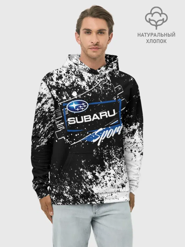 Худи мужской базовый хлопок с принтом «Sport — SUBARU SPORT»